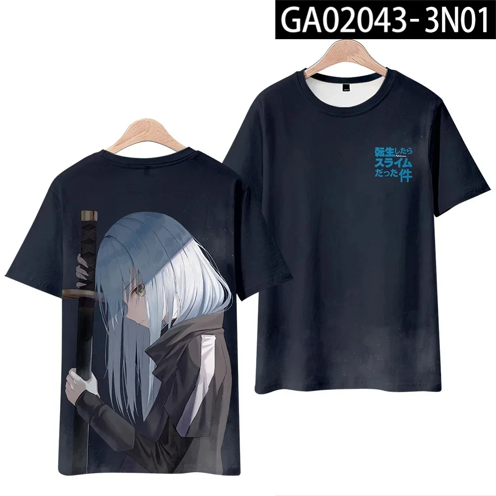Dieses Mal wurde ich als Slime Rimuru Tempest wiedergeboren. 3D-Druck-T-Shirt für Damen und Herren, Sommer, kurzärmelig, lustiges T-Shirt – Detail 15