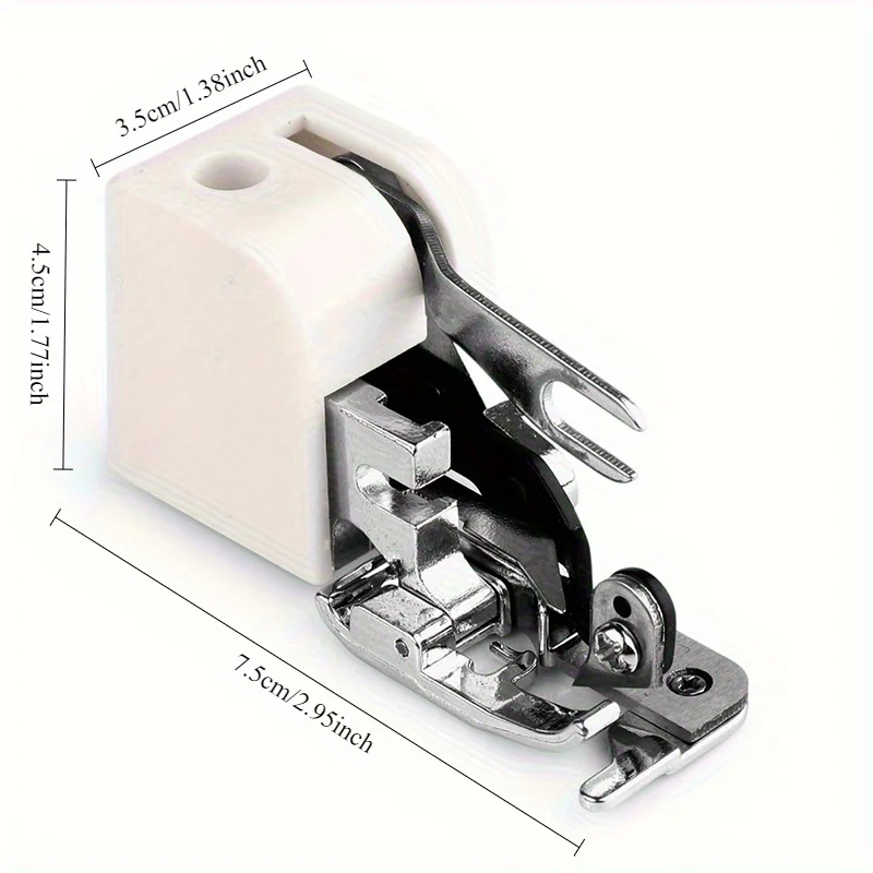 Durable Easy-Glide Side Cutter Overlock Presser Foot for Low Shank Sewing Machines - Perfect for Singer & More view 3