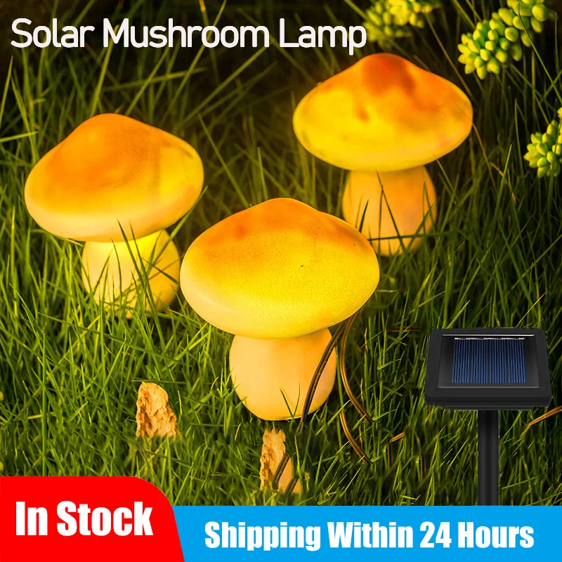 

Solar Mushroom Lawn Light Outdoor Waterproof Garden Lamp 2 Mode Garland Lantern Cute Fairy String Light for Yard/Path/Landscape