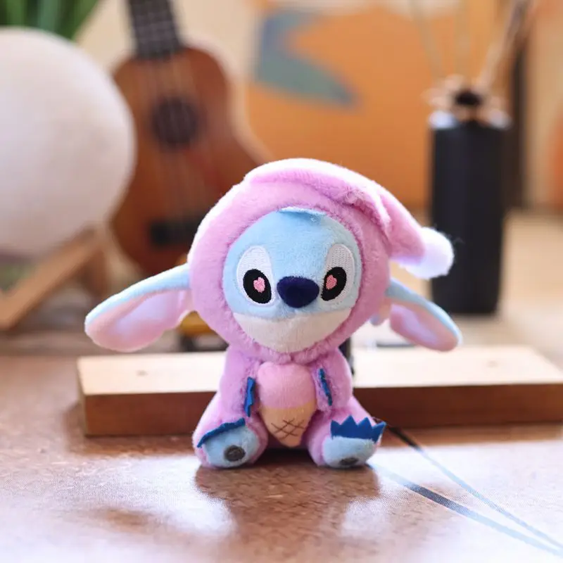 

Kawaii аксессуары Stitch плюшевая игрушка Lilo & Stitch брелок для ключей кукла ешь сом перед сном серия рюкзак кулон девушка