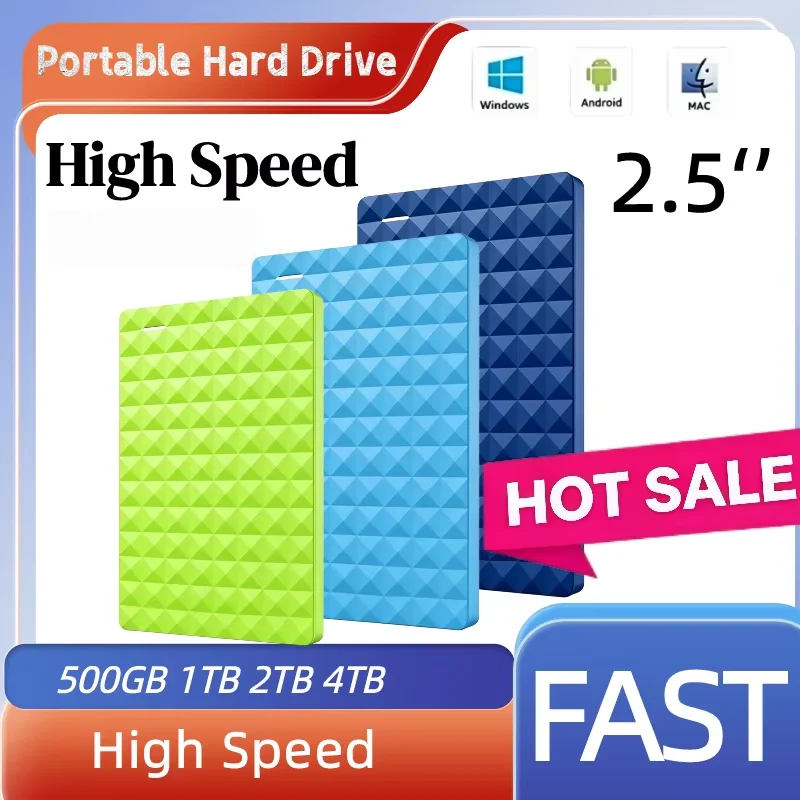 Original 2.5 Inch Expansion Portable External Hard Drive 2TB 4TB USB3.0 Ultra High Speed External For Laptop Internal Storage