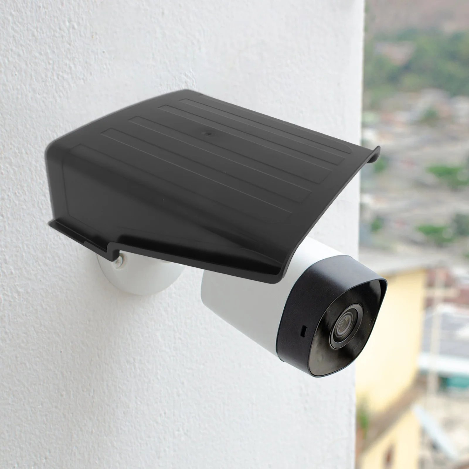 غطاء مطر للكاميرا في الهواء الطلق مقاوم للماء ودرع بلاستيكي مقاوم للشمس لمراقبة الأمن غطاء محرك السيارة العالمي المقاوم للطقس