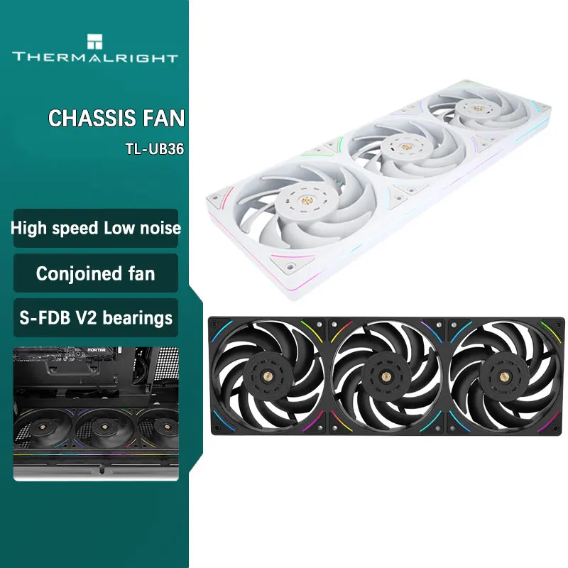 

Thermalright TL-UB36 360mm Radiator Fan ARGB Computer Cooling 12CM One-Piece Performance grade air pressure Case Fans 2150RPM