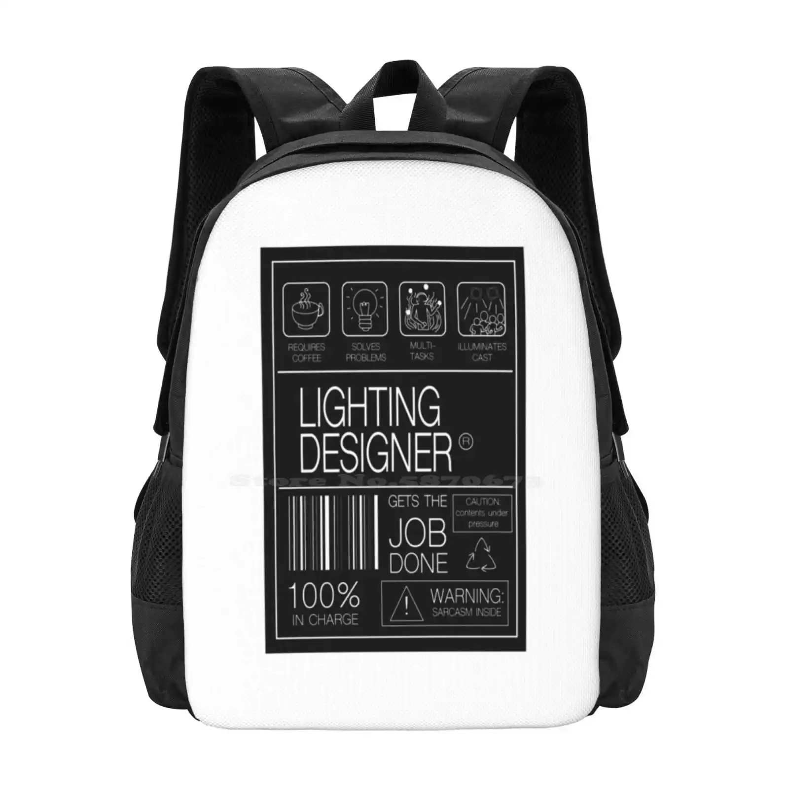 Lighting Designer Label Hot Sale Backpack Fashion Bags Lighting Designer Design And Tech Techie Lights Theatre Usitt Desgin