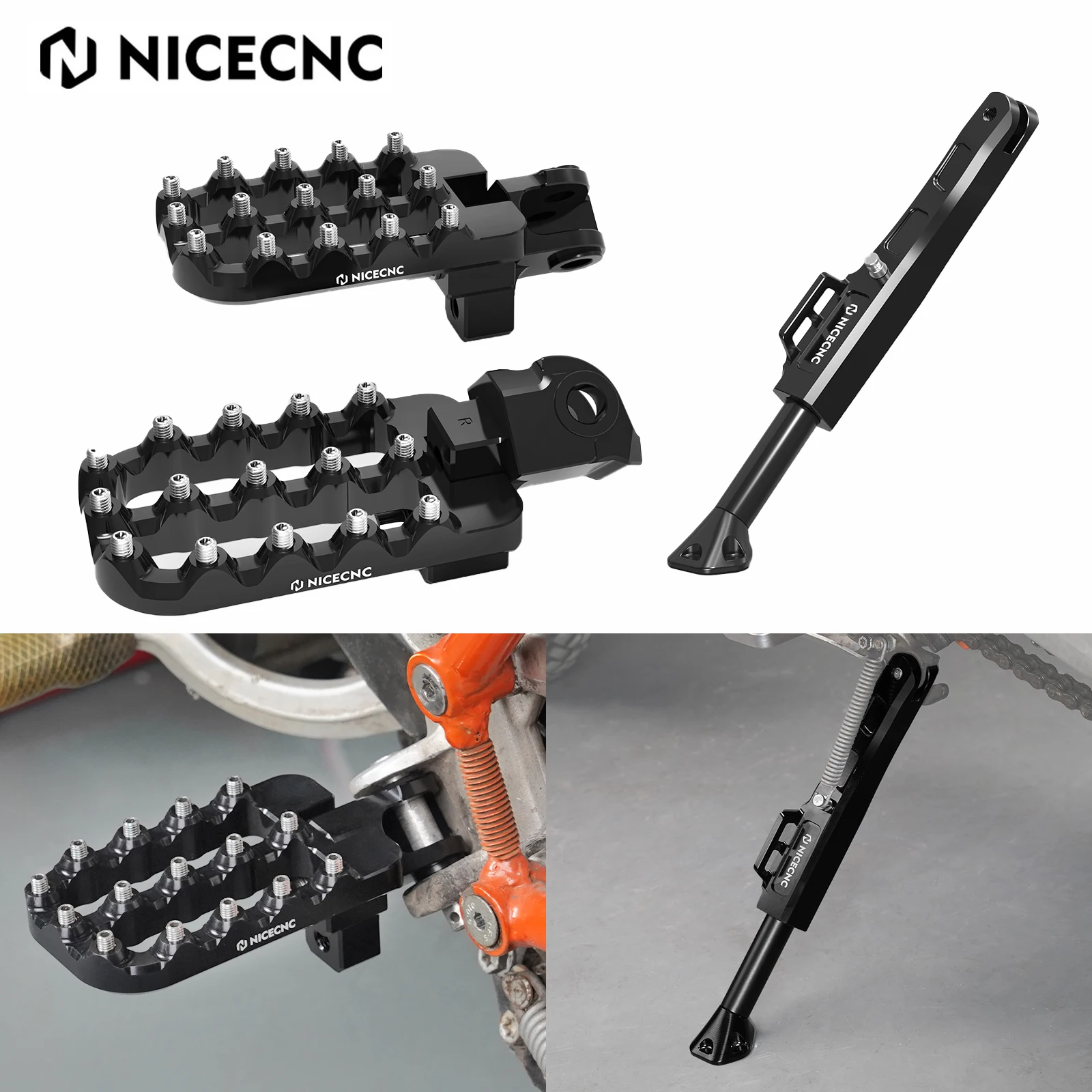 

For KTM 690 SMC R 690 Enduro R 16-24 Lower 20mm Footrest Footpeg Adjustable Kickstand For Husqvarna 701 Enduro GasGas 700 SM/ES