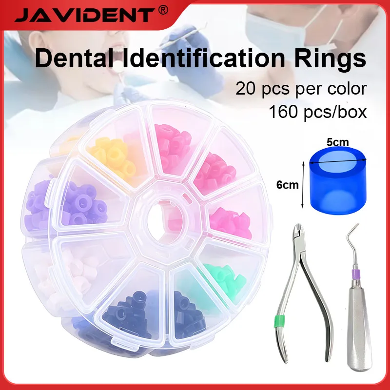1Box Dental Silicone Identification Rings for Instrument Labeling, Disinfection, Sorting, and Sterilization; Heat-Resistant