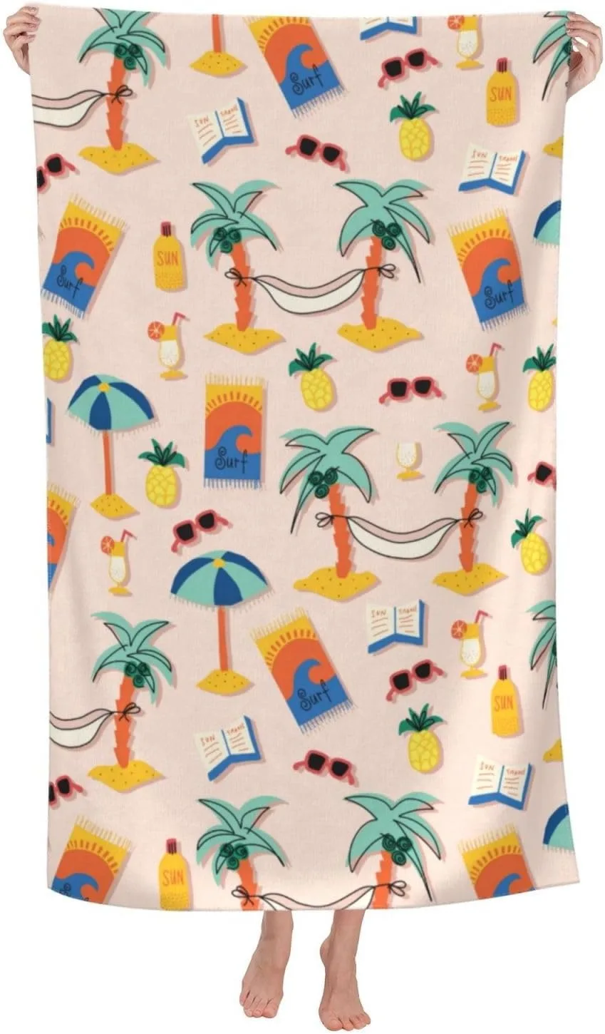 Coconut trees Oversize Beach Towel for friends Gifts Towel Quick-Dry Towel For Bath Yoga Tourism Beach GYM Camping Swimming