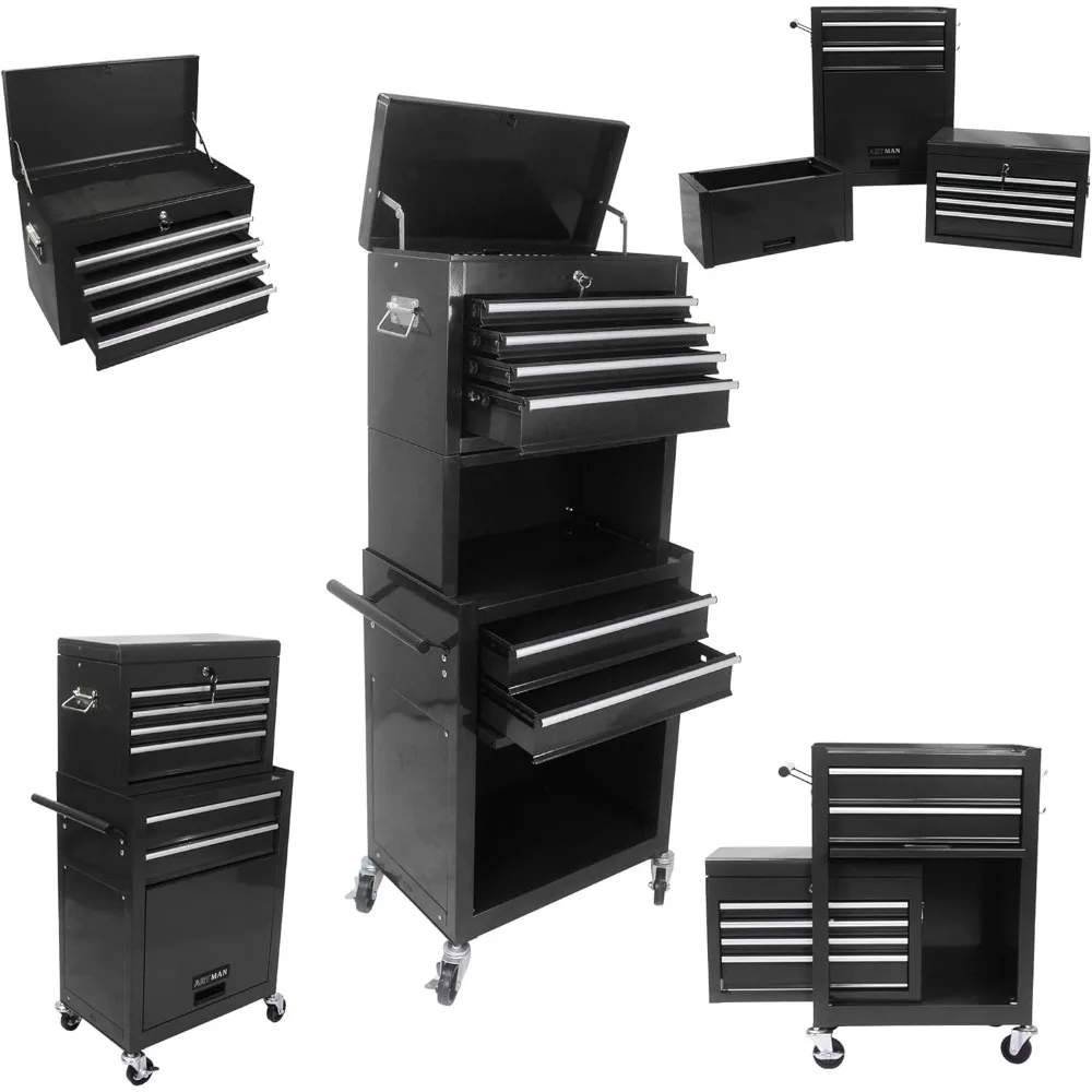 

6 Drawers Rolling Tool Chest with Wheels, Portable Rolling Tool Box on Wheels, High Capacity Tool Chest Organizer