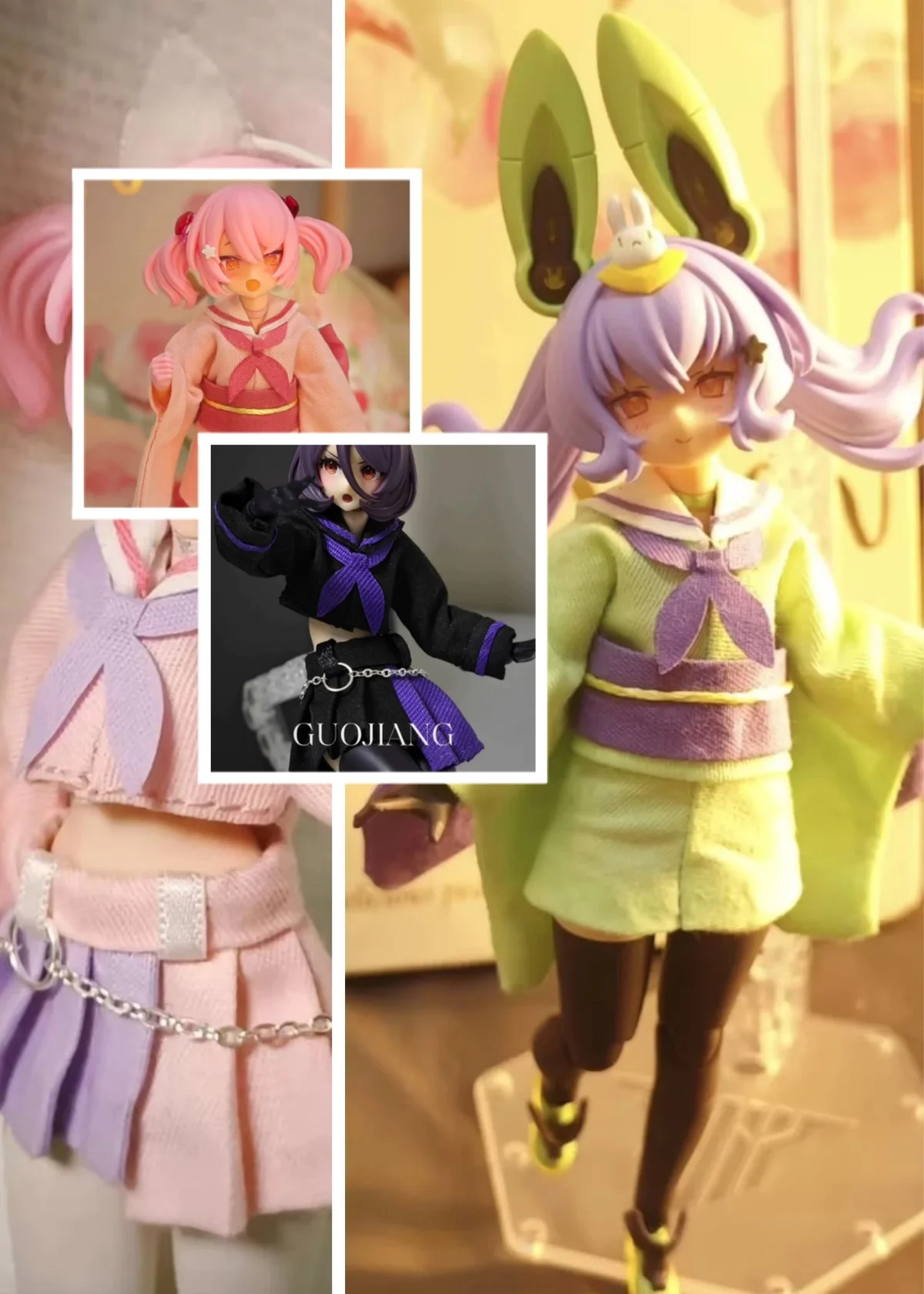 

【Clothing Only】60days Made 1/12 Scale Female Soldier Clothing Accessories Sailor Suit Bow Kimono Fit 6''Action Figure Mecha Girl