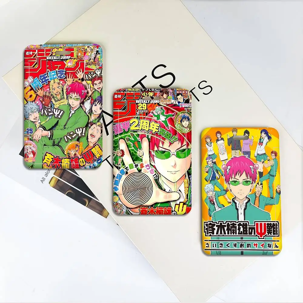 

Popular Anime Saiki Kusuo Badge Holder PVC Material ID Card Case for Work Nurse Key & Wallet