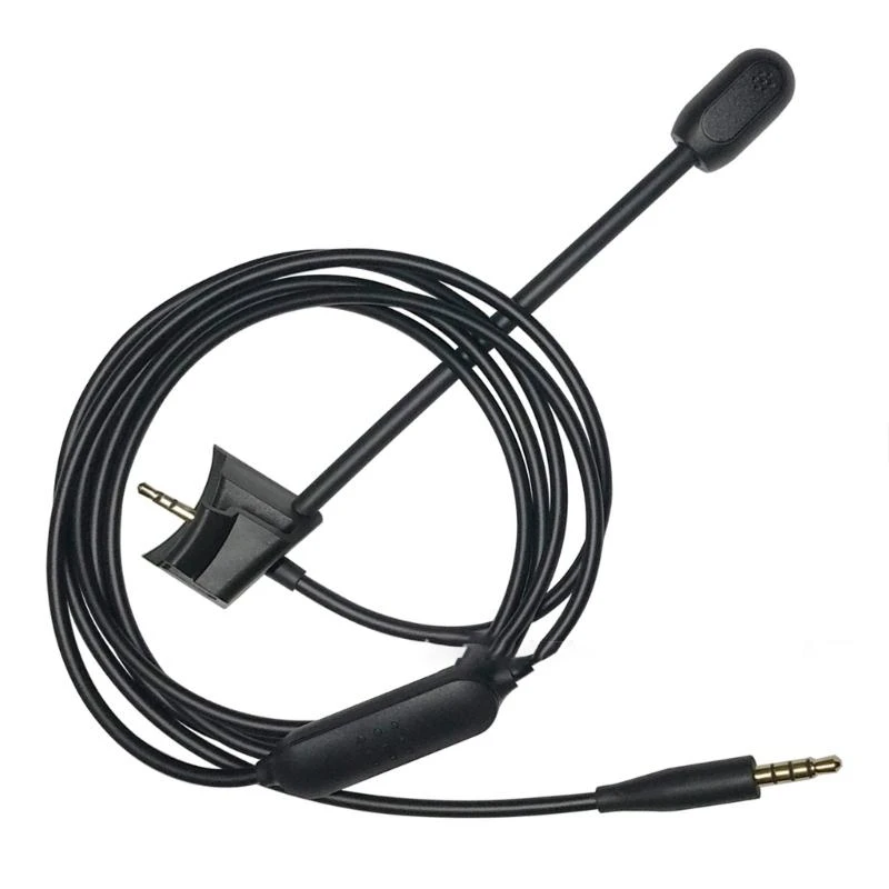 E56B Abnehmbares Gaming-Boom-Mikrofon, Standard-3,5-mm-Mikrofonkabel, Kopfhörerkabel mit Geräuschunterdrückung für
