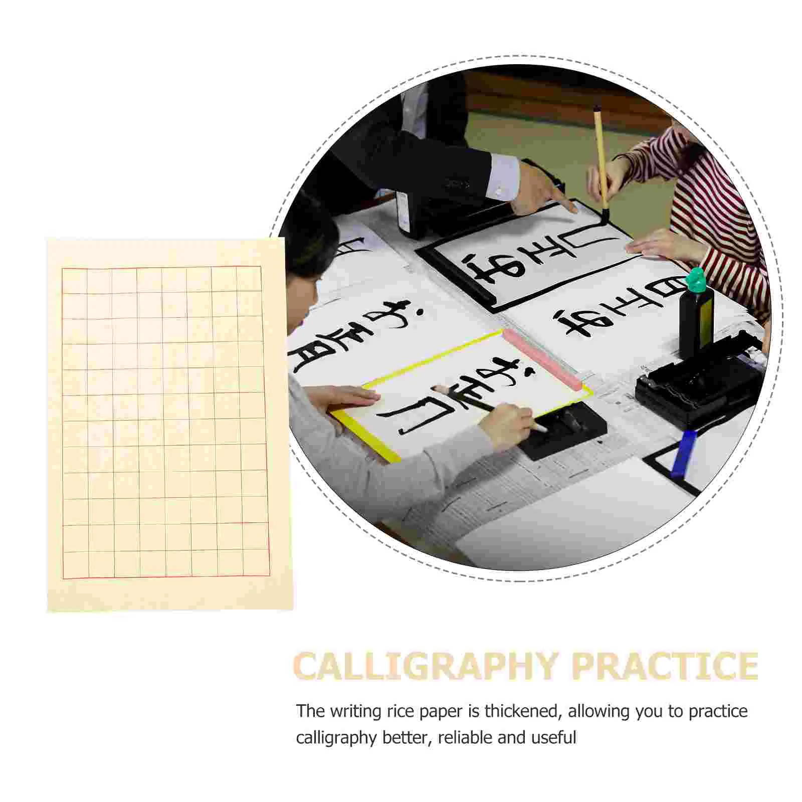 Beginners Calligraphy Paper Thickened Rice Letter for Practice Student Journal