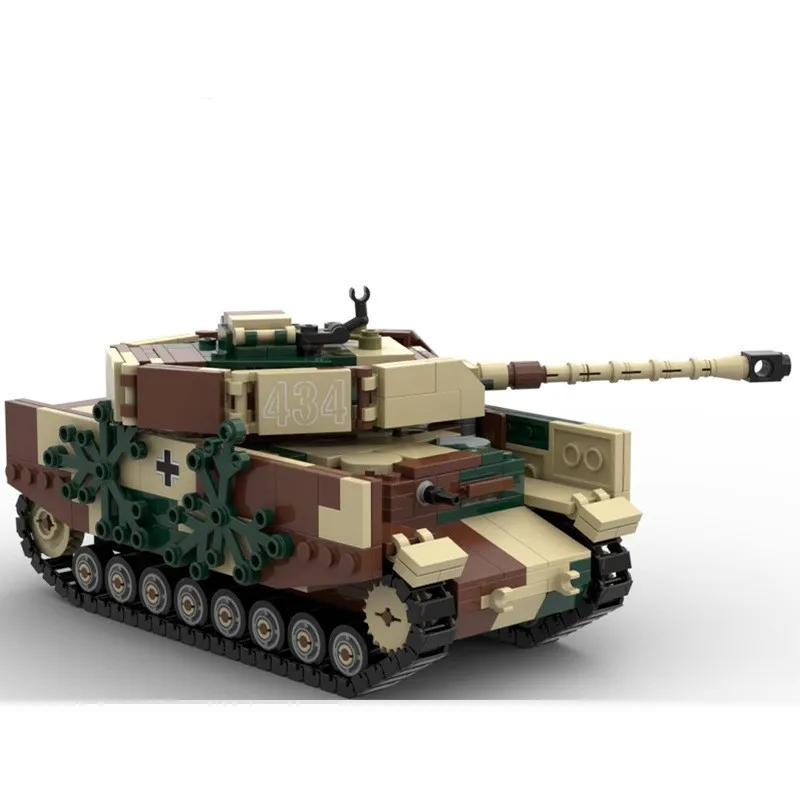 New in WW2 Military German Panzer IV H Medium Tank Building Block Fighting Vehicles Vehicles Display Model Bricks Toys for Boys