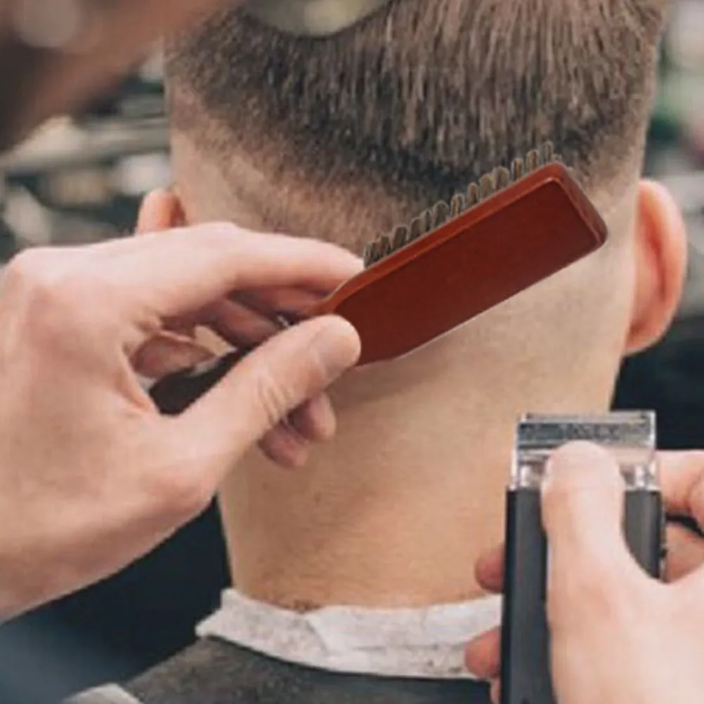 

Barber Wooden Beard Brush Shredded Hair Oil Head Brush Neck Duster Hair Cleaning Salon Supplies Beard Comb Barber Oil Head