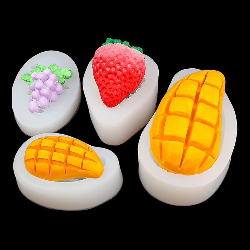 Uva Mango Fragola Strumenti di cottura Stampo in silicone per cuocere fondente Zucchero di torta Decorazione Accessori da cucina Pasticceria da forno