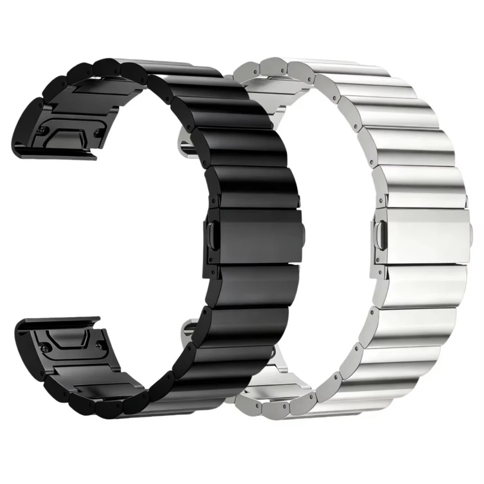 QuickFit 22/26mm Strap For Garmin Fenix 8 47/51mm 7X Pro 6X 5 Plus Titanium Large-Link Watch Band for Instinct Tactix 8 Enduro 2