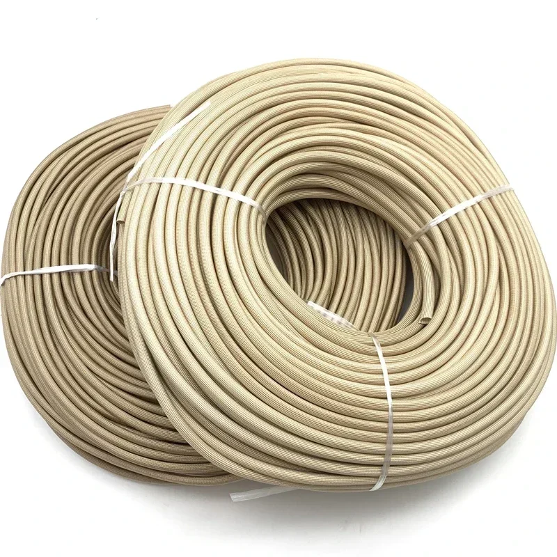 Fiberglass Tube 1mm ~ 30mm HTG Wire Sleeve Soft Chemical Glass Fiber Braided Pipe 800Deg.C Insulated Wrap Cable Protect Hose