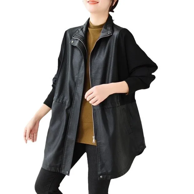 Traf 2024 Woman Casual Zipper Pvc Junior Quilted Faux Leather Women Winter Coats Cheap Price