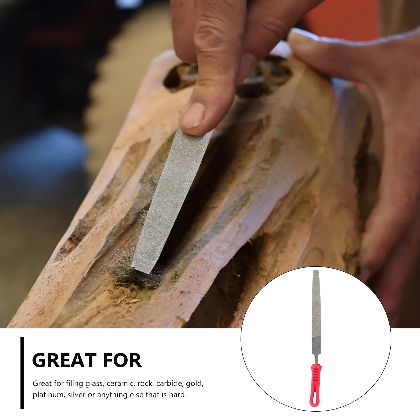 

Electroplated Diamond File 8 Inches Semicircle High Strength Multifunctional Grinding Polishing Tool For Glass Ceramic Rock