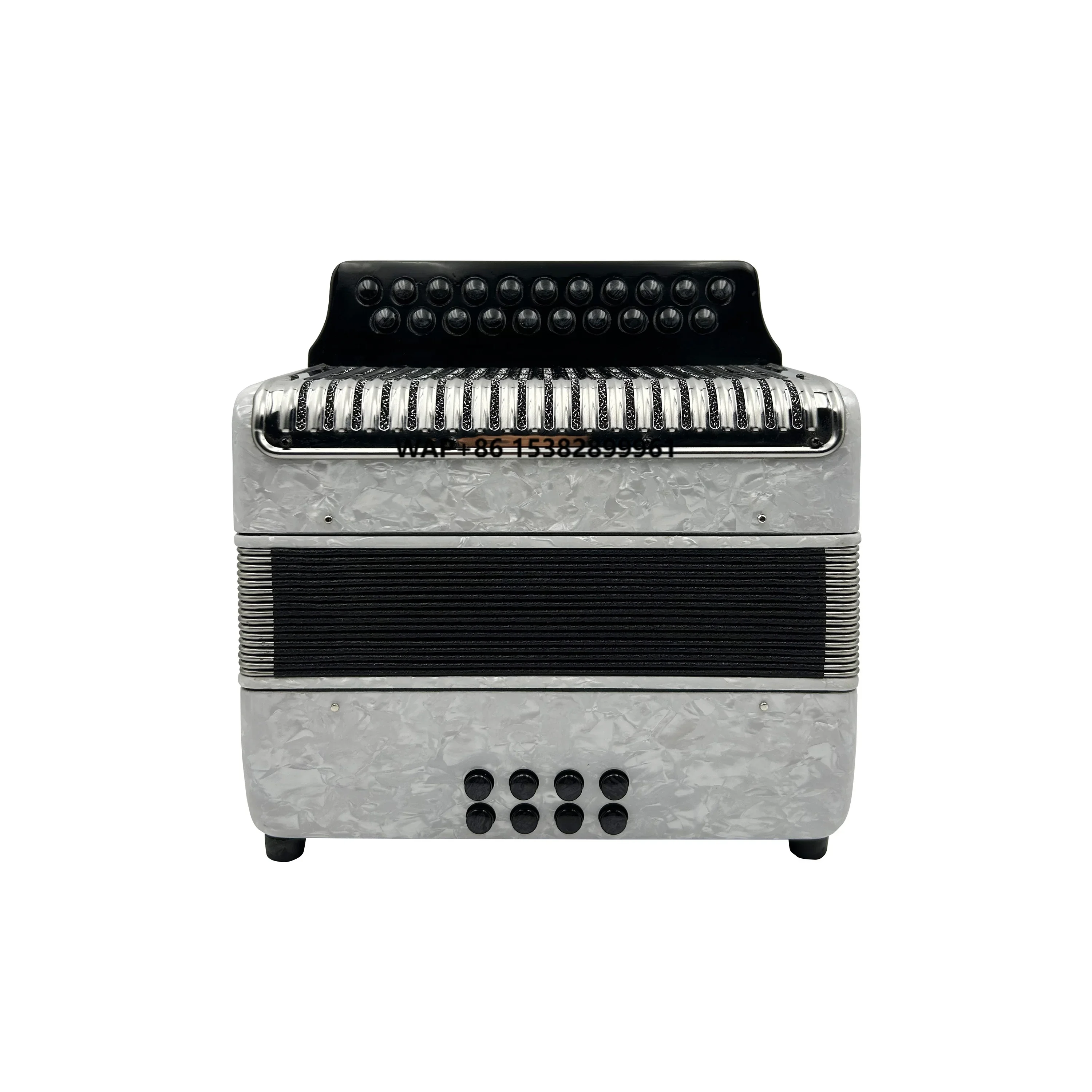 

SEASOUND OEM High Quality Professional 21 Buttons 8 Bass White Steel Grill Accordion JB2108B Diatonic Student Instrument