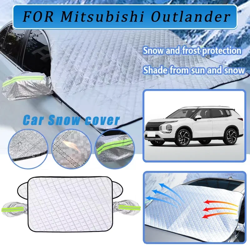 

Thickened Car Now Sunshade Windshield Cover With 5/9 Magnets UV Protection Anti Snowboard Sunlight For Mitsubishi Outlander