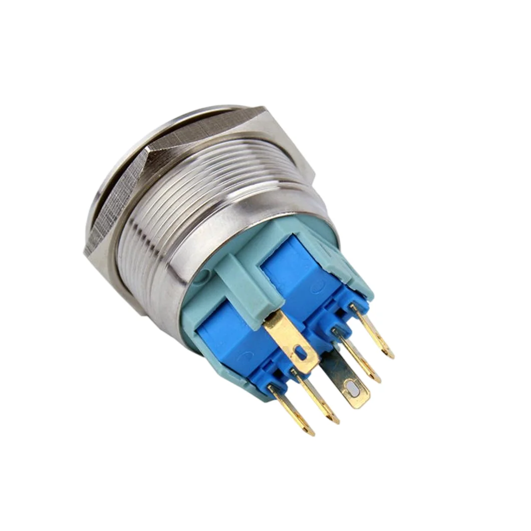 IB30S 30MM 1NO1NC Metal Push Button Switch Self-Latching/Reset Function Push Button with LED Ring Light 6V/24V/220V