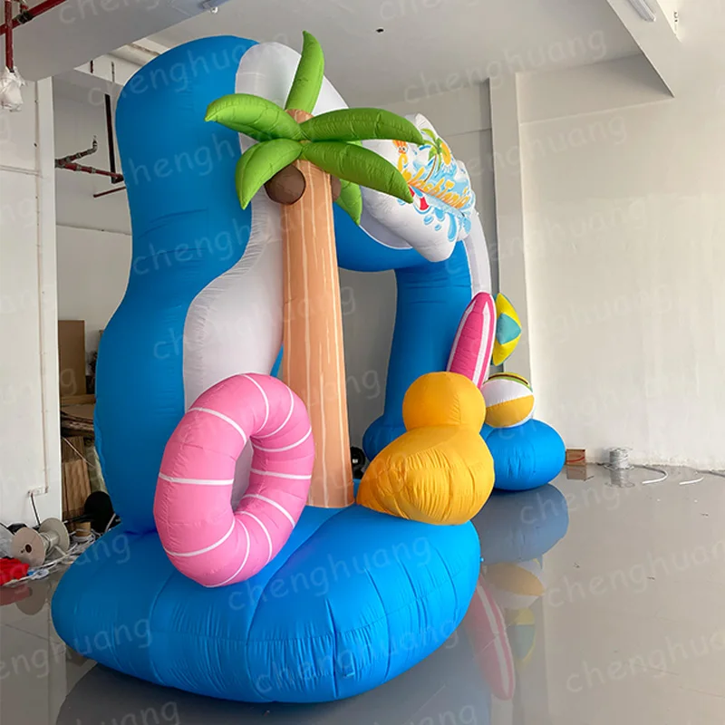 

Inflatable arches with blowers, promotional and decorative props for outdoor beach activities