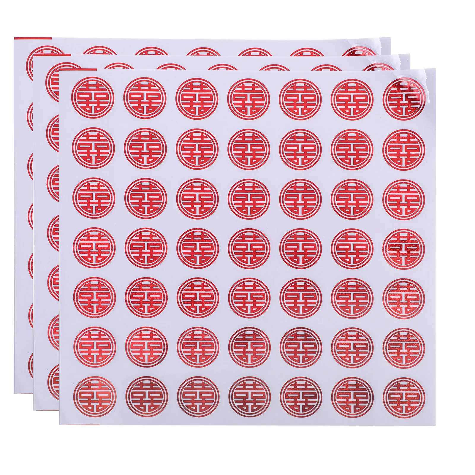 

10 Sheets Chinese Wedding Xi Stickers Red Traditional Sealing Decals for Doors Windows Walls TV Cabinets Wedding Party Birthday