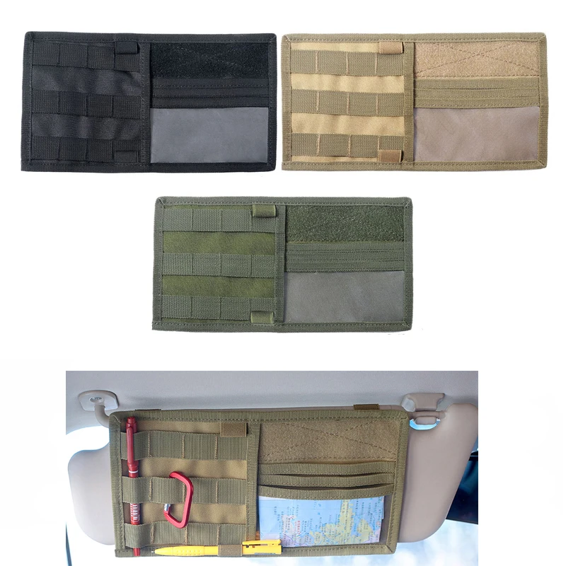 

Tactical Army Hunting Universal Car Auto Visor Organizer Holder Case for Car Accessories Sun Visor Molle Organizador Bag Pouch