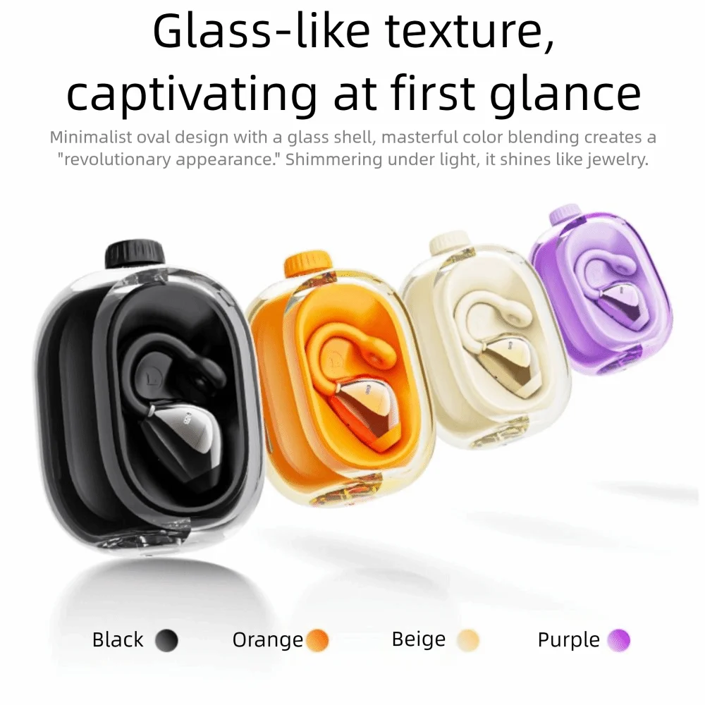 مع الحبل AI لغة الترجمة سماعات الأذن HD مكالمة صوتية المشبك الأذن دوران سماعات الأذن الذكية سماعات لاسلكية #5