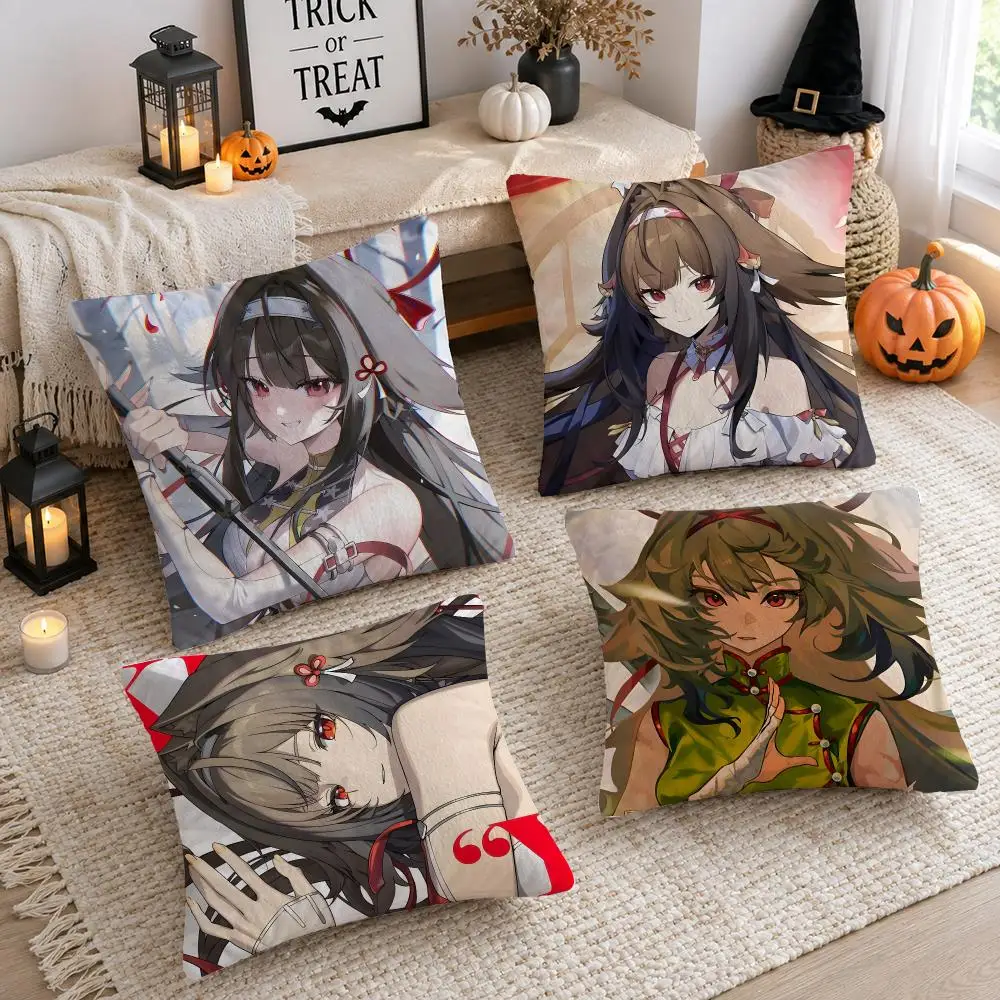 Ye Shunguang Zzz Z-Zenless Zone Zero Cushion Cover Plush Decorative Pillow Case With Hidden Zipper Cutecore Room Decor For Home