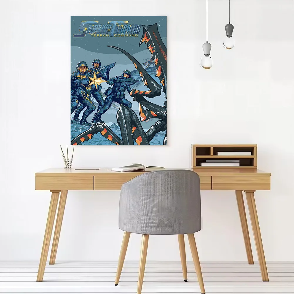 Starship Troopers: Terran Command Artwork Poster Canvas Wall Art Custom Photo Print Modern Painting for Fans Luxury Decoration