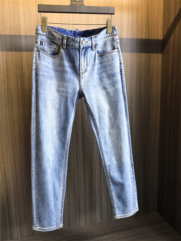 

Men's Casual Straight Leg Jeans Summer 2025 Washed out Lightly Stretchy Comfortable Fit Modern Style mid Waist Cotton Stretch...