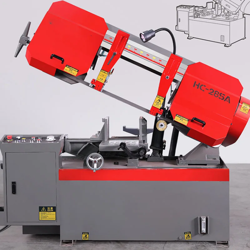 Saw Machine Metal Cutting Band Saw Machine Semi-automatic Hydraulic Saw Machine Scissor Type Horizontal 45 Angle Saw Machine