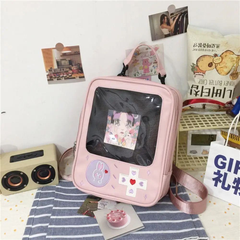 Casual Zipper Y2K Cute Clear ItaBag Multi-purpose Japanese Style Transparent Pocket Kawaii Portable Lolita Backpack Gift