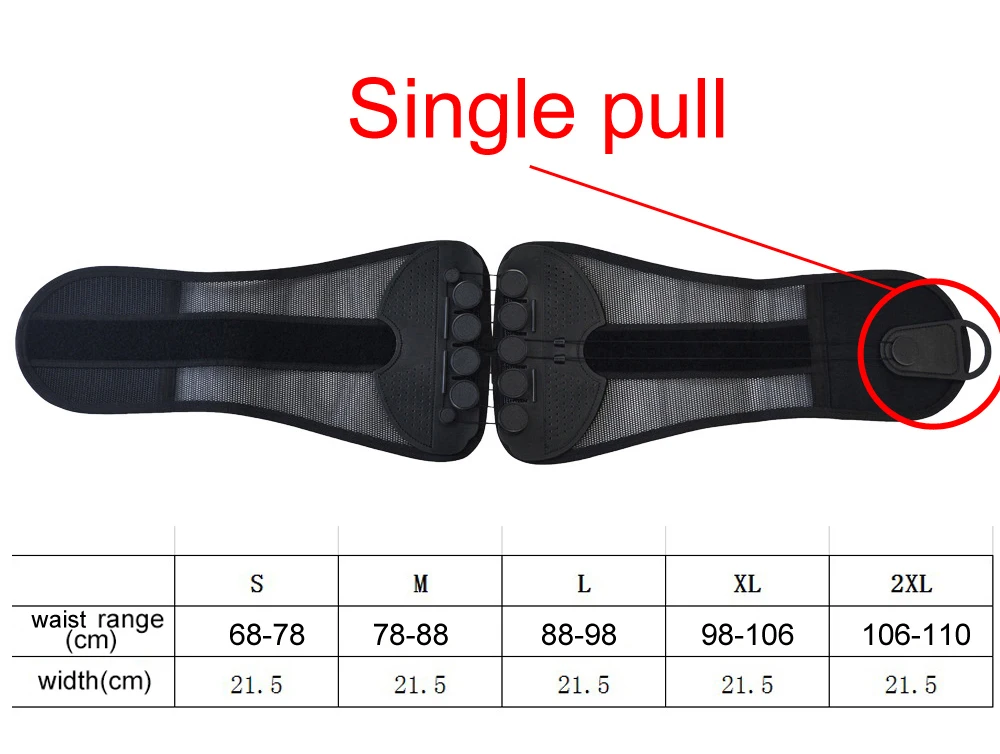 Lumbar Orthosis for Lower Back Pain,Spine Sport Back Brace,Adjustable Compression,Pulley System and Lumbar Supports