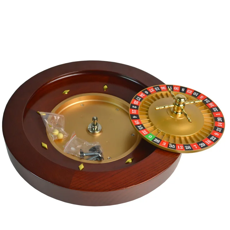 Wooden Roulette Wheel Bingo Game High Quality Casino Wooden Roulette Bingo Turntable Entertainment Party Table Game Bar Holidays