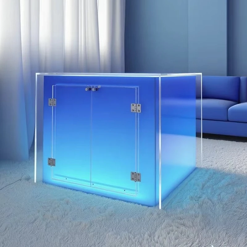 fn-High Class Commercial Furniture Light Glow Acrylic Bar Counter Base Custom Multi-Layer Bar Counter Acrylic Stand Base