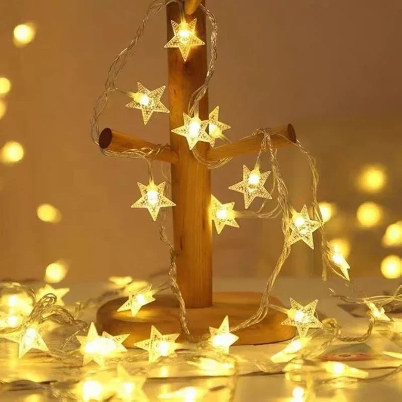 

Lights 3M 20 LED String Lights Outdoor Star Chain Garland Bulb Fairy Lights Party Wedding Garden Christmas For Home Decoration