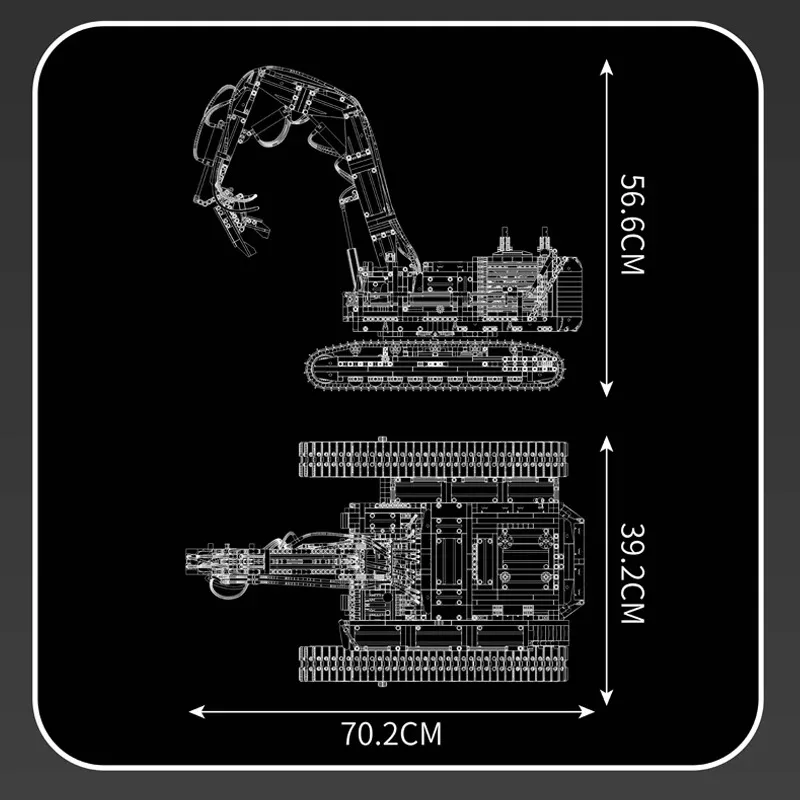 Mould King Camion tecnico Giocattoli La macchina da demolizione dell'edificio RC Building Block Assembly Car Brick Regalo di Natale per bambini