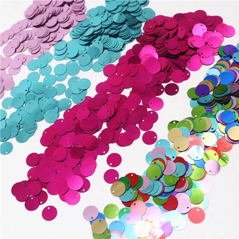 50g Large Paillette Sequin 10mm 15mm 20mm 25mm 30mm Flat Round Sequins Sewing Wedding Craft Accessories Lentejuelas Para Coser