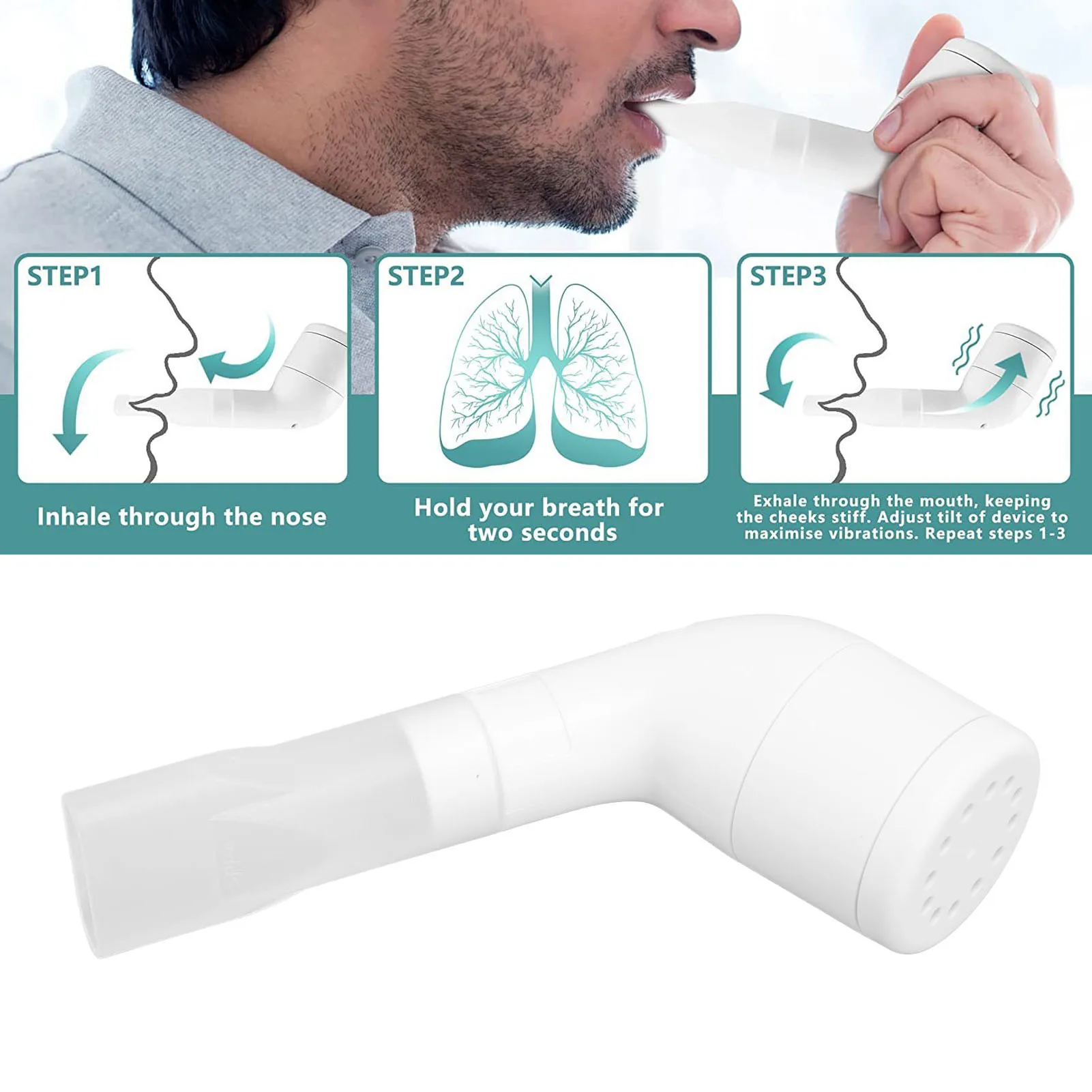 Mucus Relief Device Expanding Lung Capacity Strengthen Breathing Muscles Phlegm Remover Lung Health Device for Seniors Kids