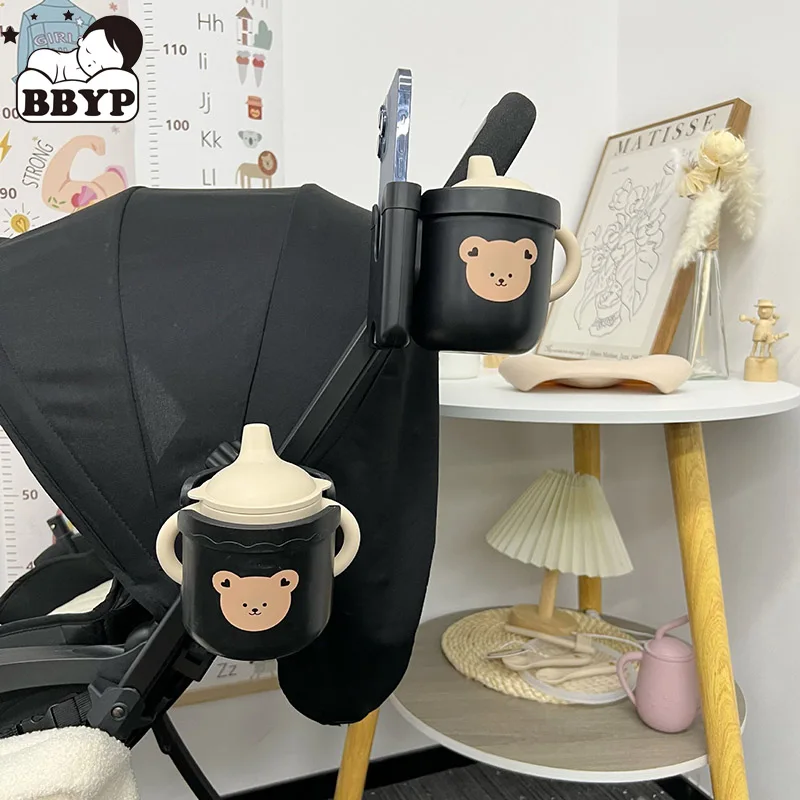 Cartoon Bear Baby Stroller Cup Holder Stroller Accessories Cup Mobile Phone Holder Children Tricycle Cart Bottle Rack Milk Water