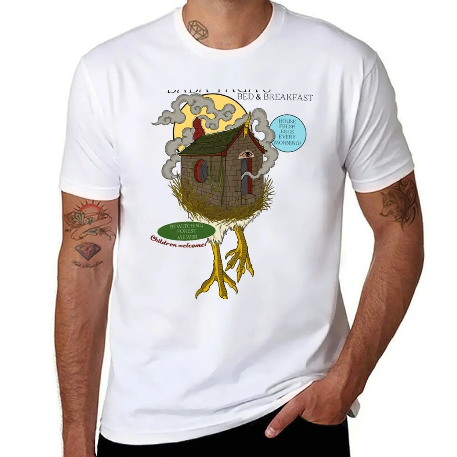 

Baba Yaga’s B&B T-Shirt t shirt man casual printed t shirts for man T-Shirt