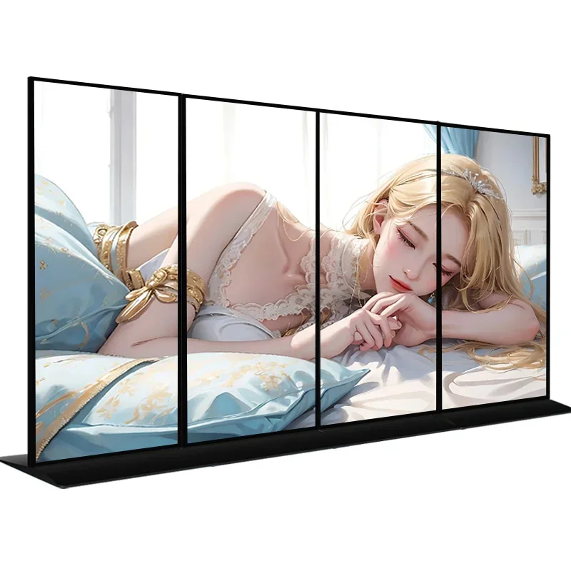 VETO LCD 70 75 86 Inch Indoor floor Standing 4K Narrow Bezel Splicing Android Full Screen Digital Signage Display