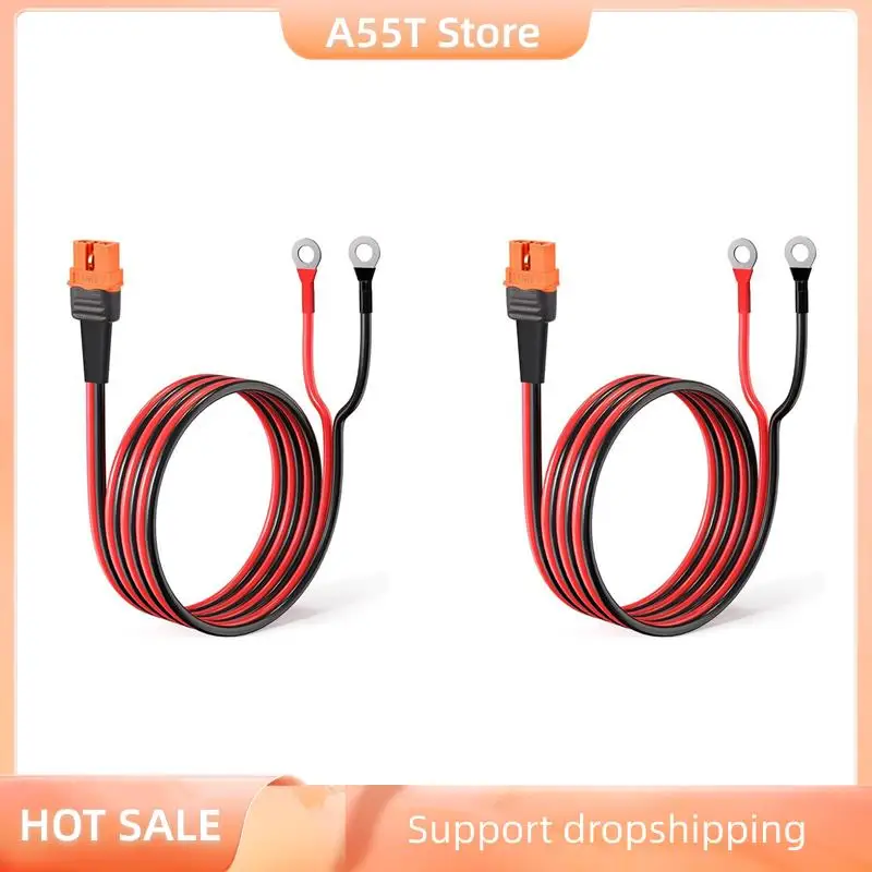 

A55T 2X 12AWG Xt60i Female To O Ring Connector With Tinned Wire,For RC Battery Solar Power Power Station & Solar Pane