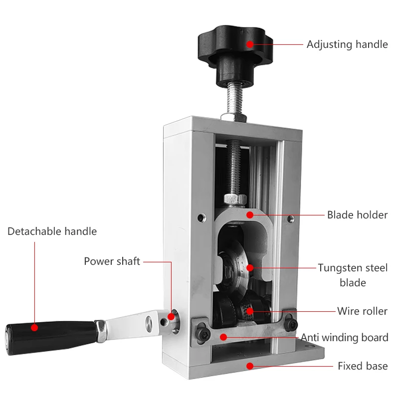 Manual Portable Wire Stripping Machine Wire Stripping Tool Cable Peeling Machine for 1-21mm Wire Can Connect Hand Electric Drill