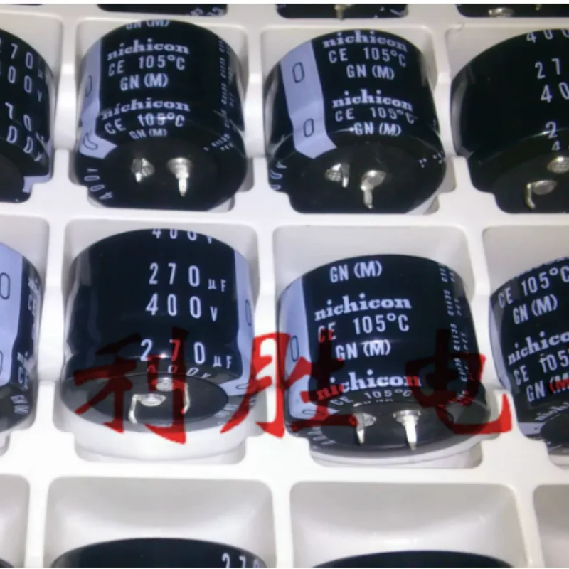 5PCS-30PCS  Brand new authentic Japanese NICHICON aluminum electrolytic capacitor 400V270UF 35X25 GN