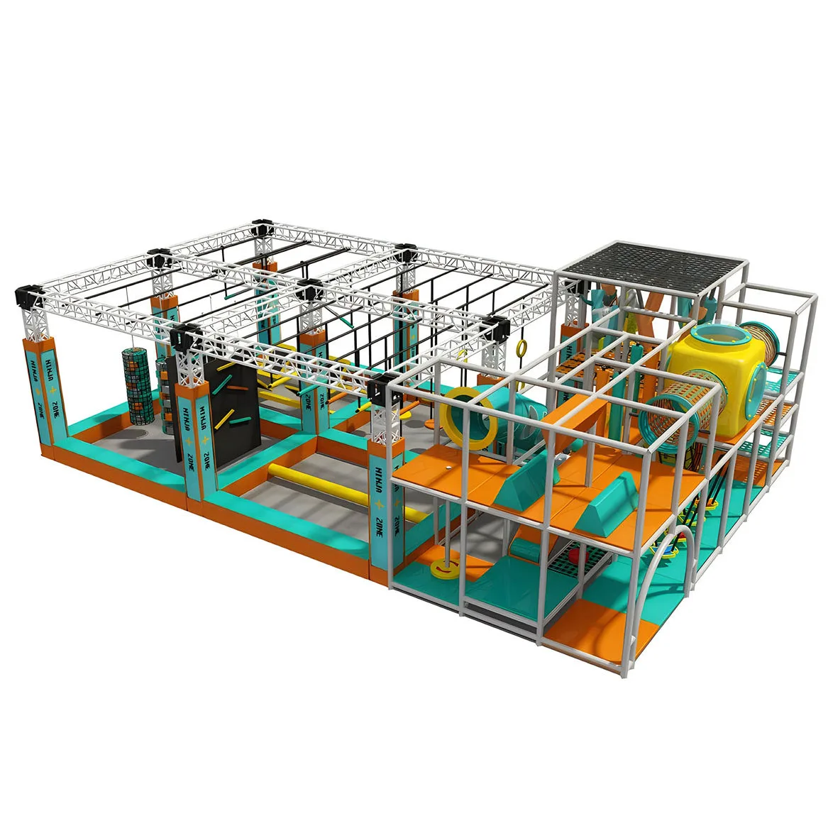 Commercial Kids Ninja Warrior Topkidsplay Indoor Ninja Course Customized Parkour Amusement With Ninja Wall