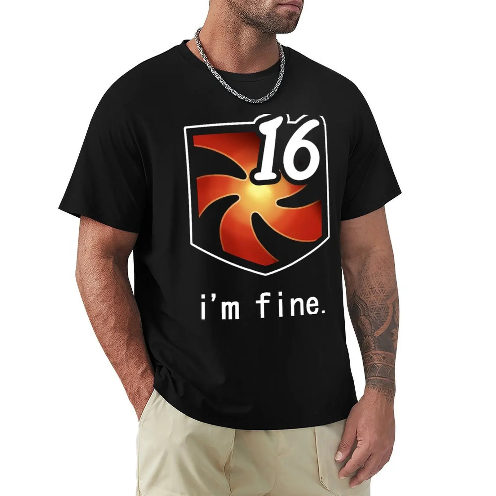 I'm Fine Vuln Stacks [FFXIV] T-Shirt Light Athletic Short Sleeve Tee Shirt